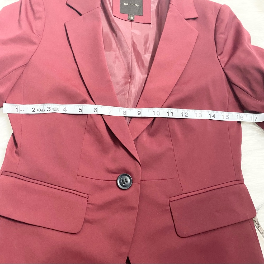 THE LIMITED Burgundy Blazer - Picture 2 of 6